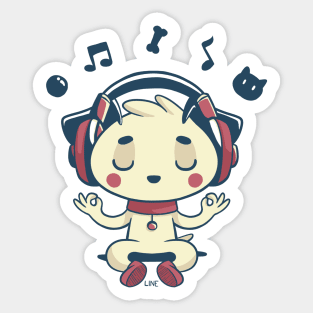 Music is for everybody (even if you are a dog). Sticker